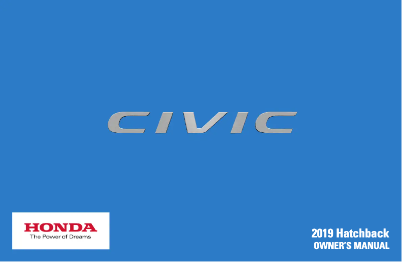 Imagen de la primera página del manual del dispositivo Civic Hatchback (2019)