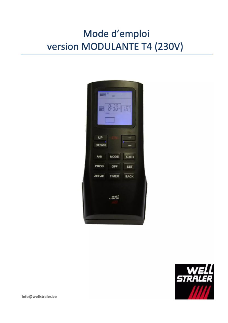 Image de la première page du manuel de l'appareil T4