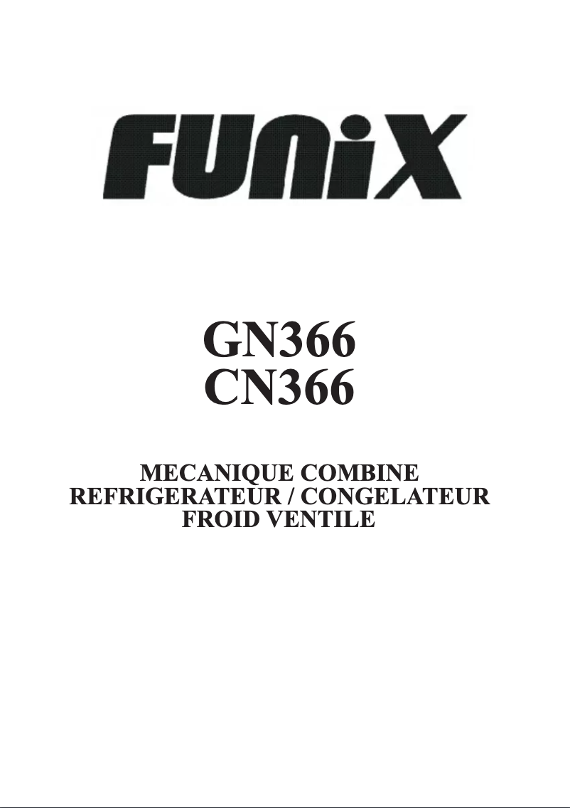 Page n°1 - Manuel utilisateur Funix CN366