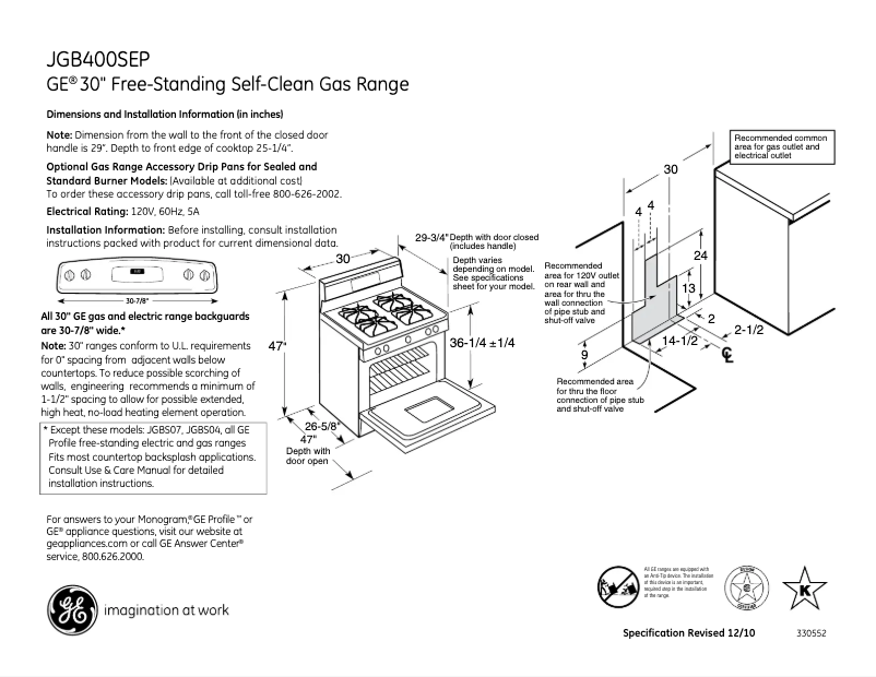 Image de la première page du manuel de l'appareil JGB400SEPSS