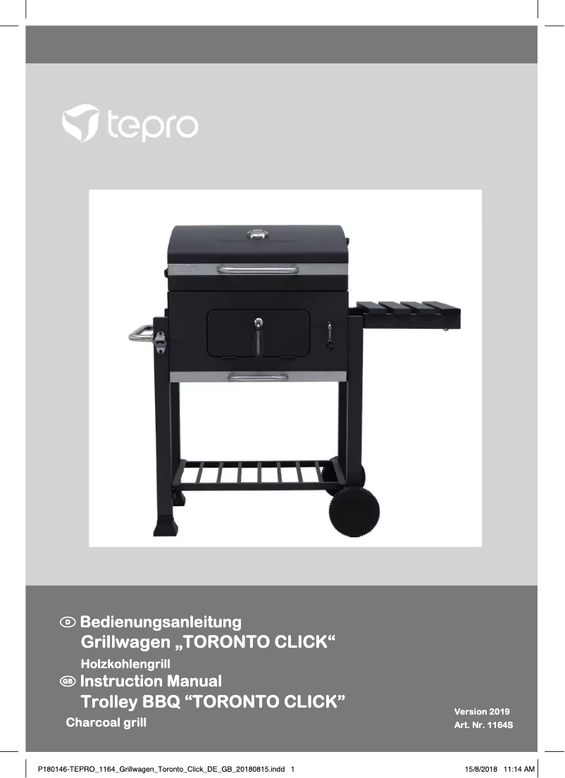 Page 1 de la notice Manuel utilisateur tepro Toronto Click 1164