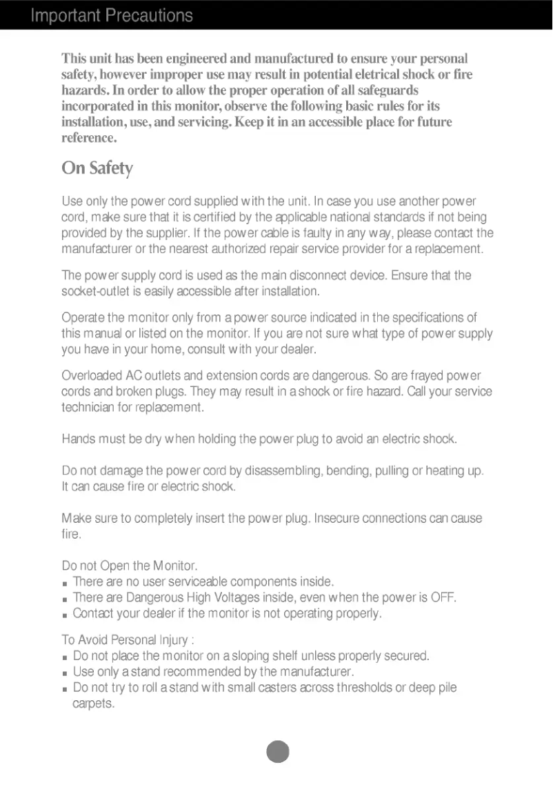 Image de la première page du manuel de l'appareil T530S