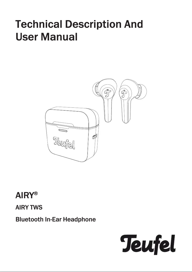 Page 1 of the manual User Manual Teufel AIRY