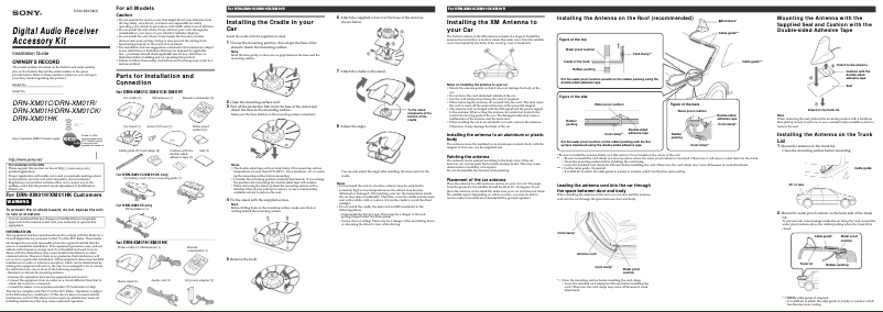 Página 1 del manual Guía de instalación Sony DRN-XM01CK