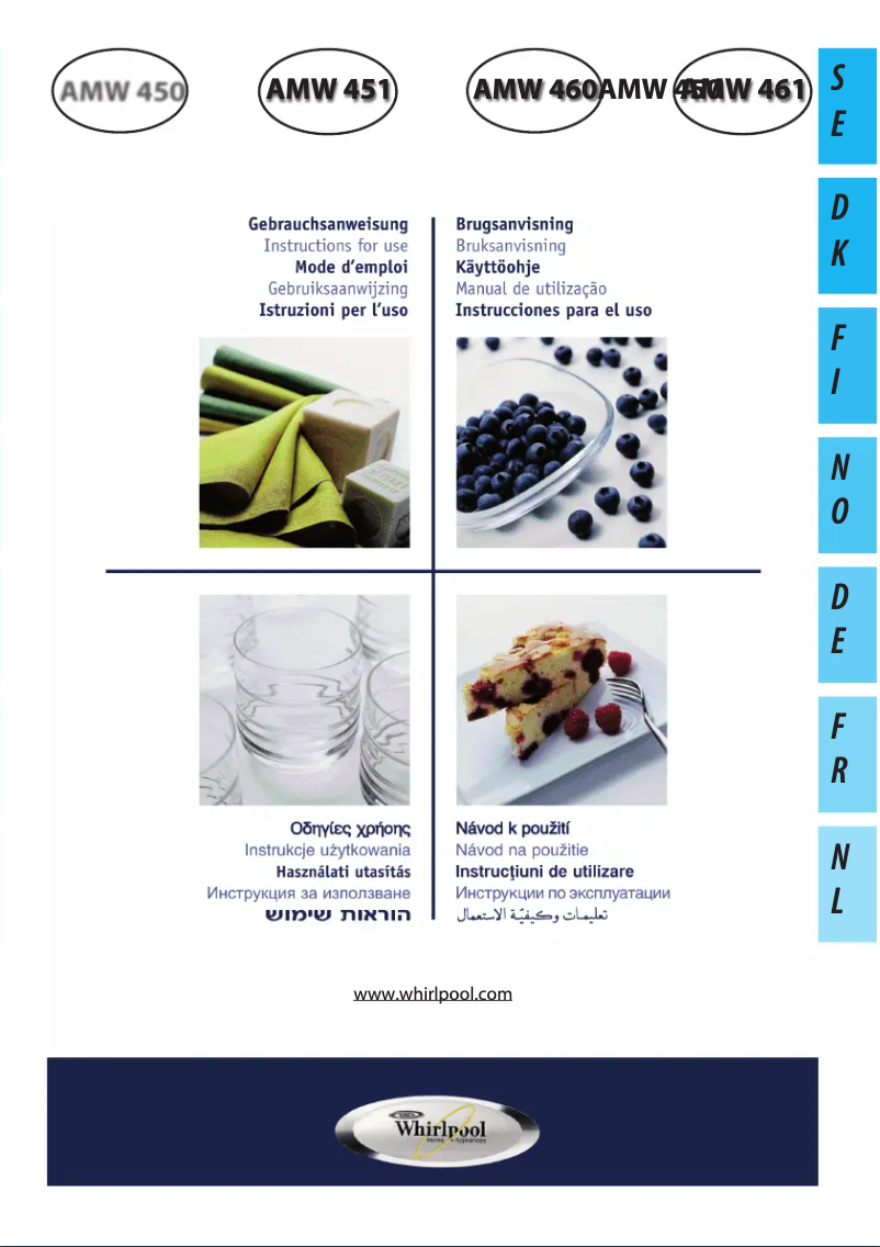 Page 1 de la notice Manuel utilisateur Whirlpool AMW 450/1 X