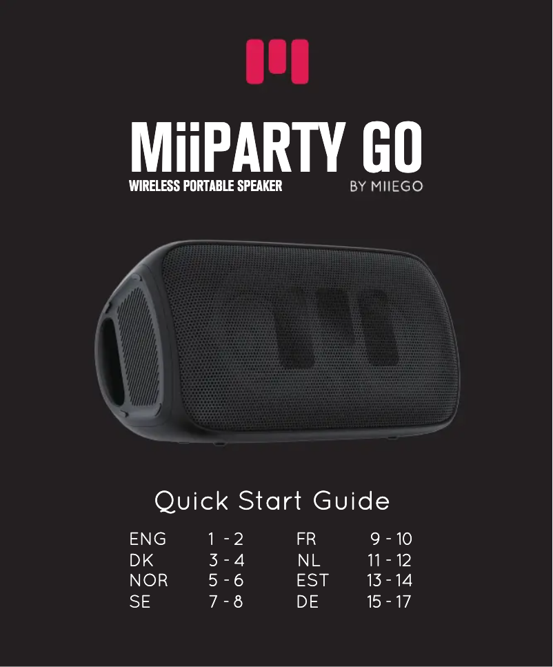 Image de la première page du manuel de l'appareil MiiPARTY GO