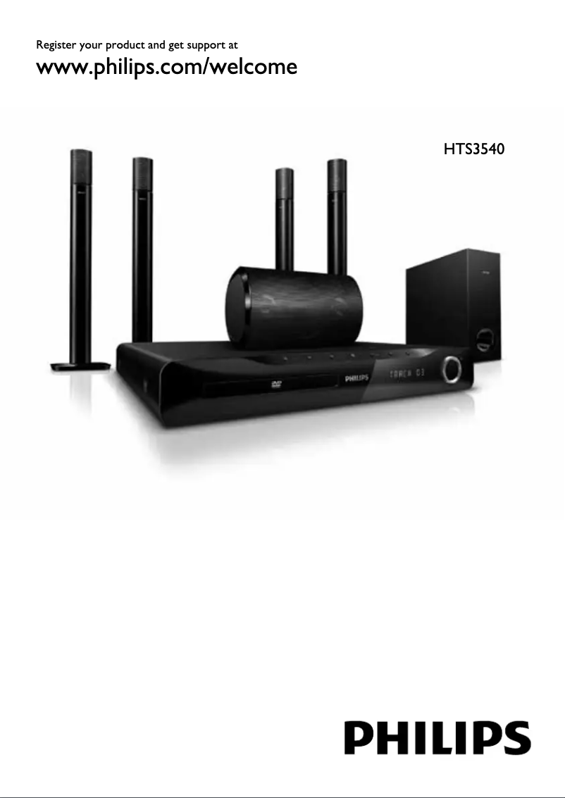 Image de la première page du manuel de l'appareil HTS3540