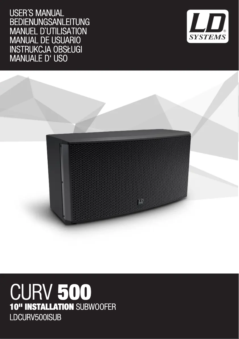 Page 1 de la notice Manuel utilisateur LD Systems CURV 500 WMB
