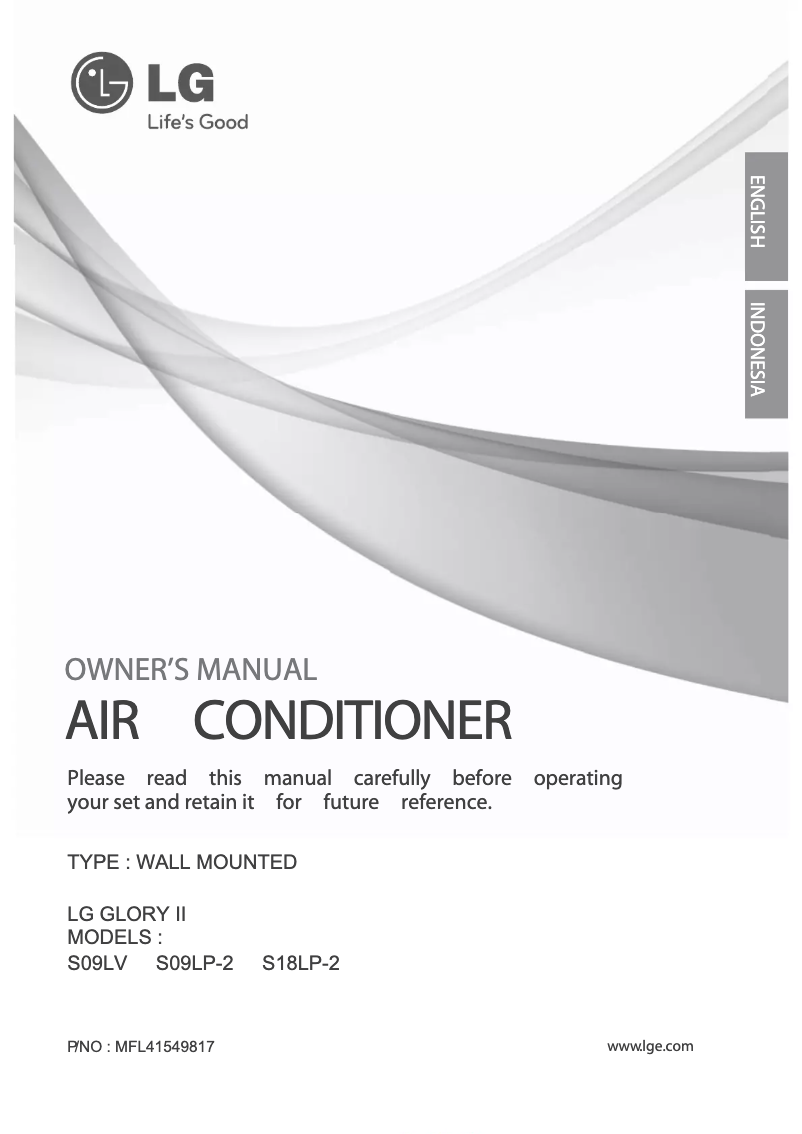 Page 1 de la notice Manuel utilisateur LG SN09LP-2