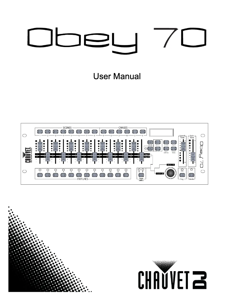 Page 1 de la notice Manuel utilisateur Chauvet OBEY 70