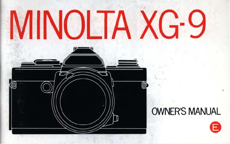 Page n°1 - Manuel utilisateur Konica Minolta XG-9