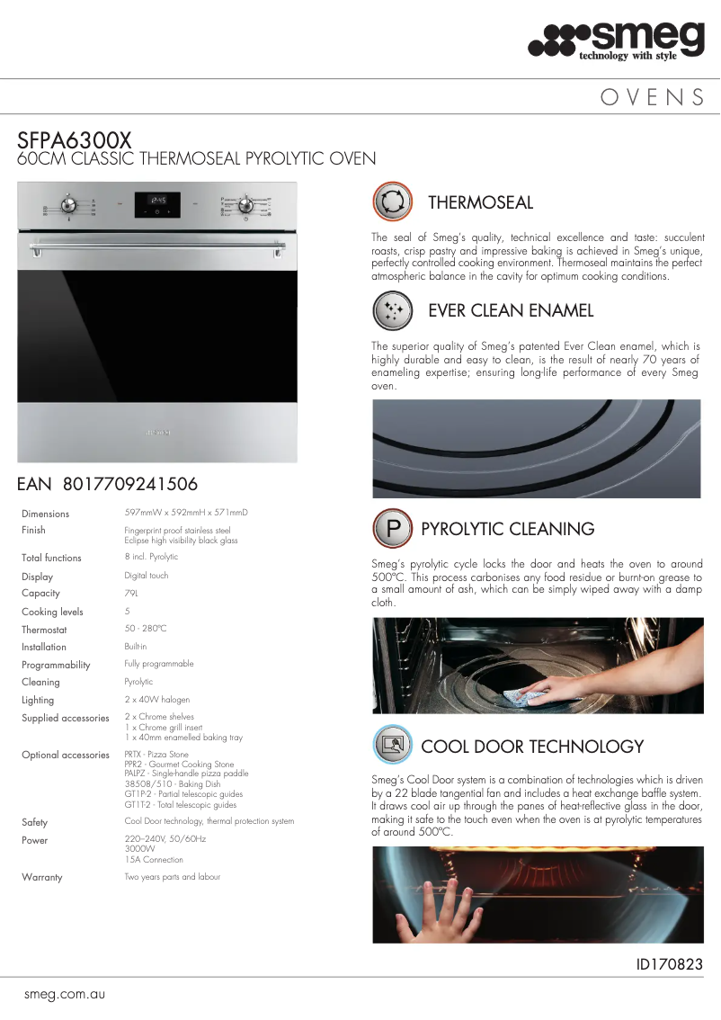 Page n°1 - Fiche technique Smeg SFPA6300X