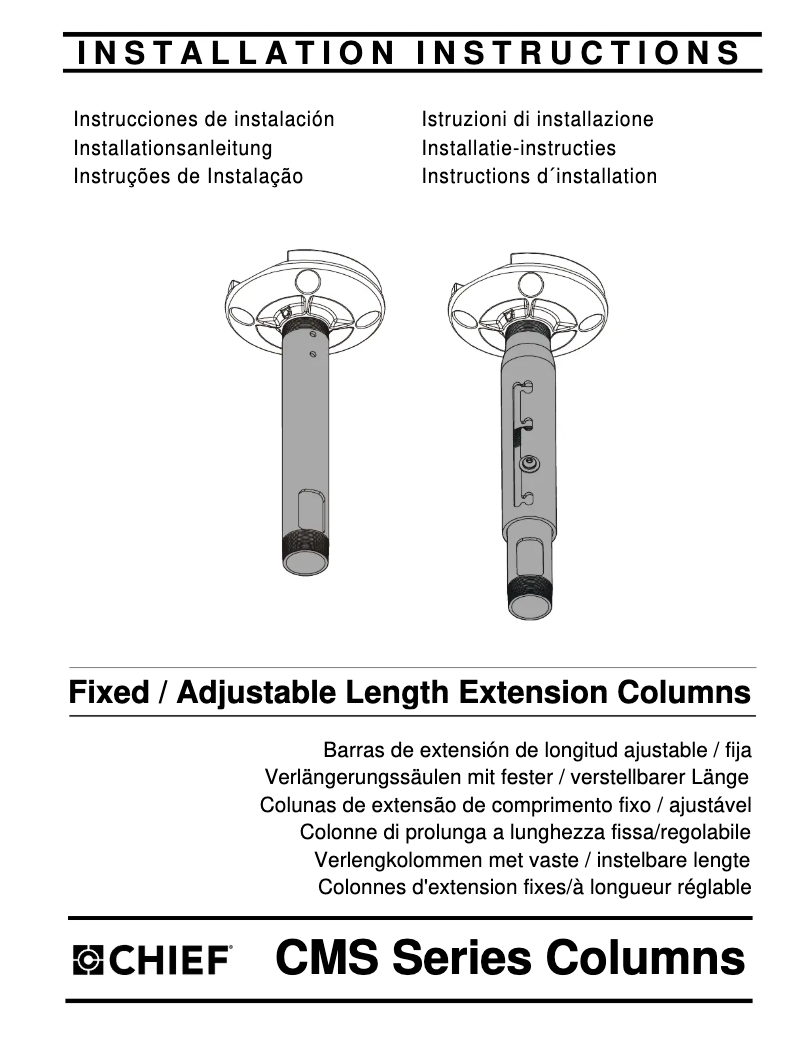 Page n°1 - Manuel utilisateur Chief CMS018W
