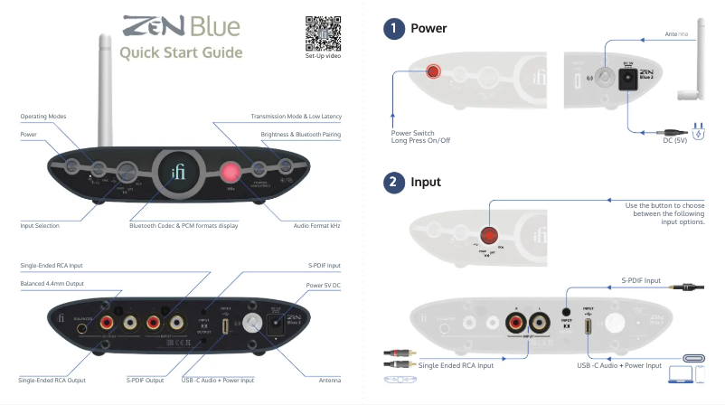 Page 1 de la notice Manuel utilisateur iFi Audio ZEN Blue 3