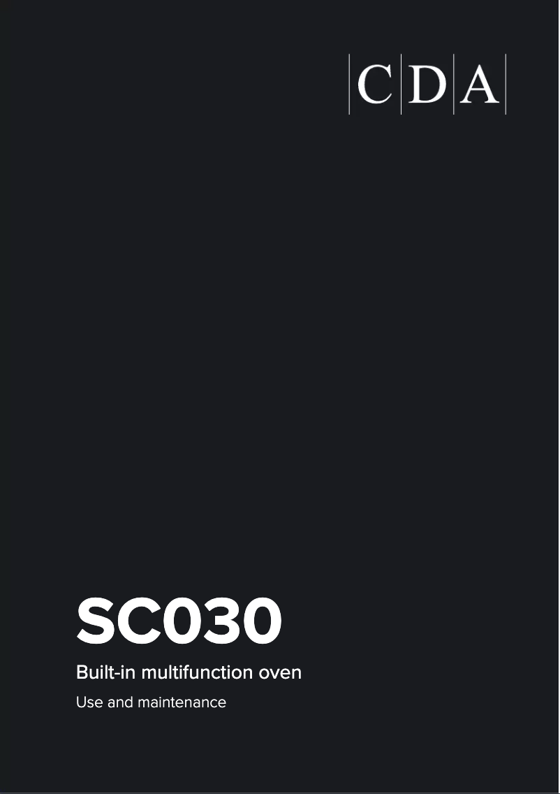 Page n°1 - Manuel utilisateur CDA SC030