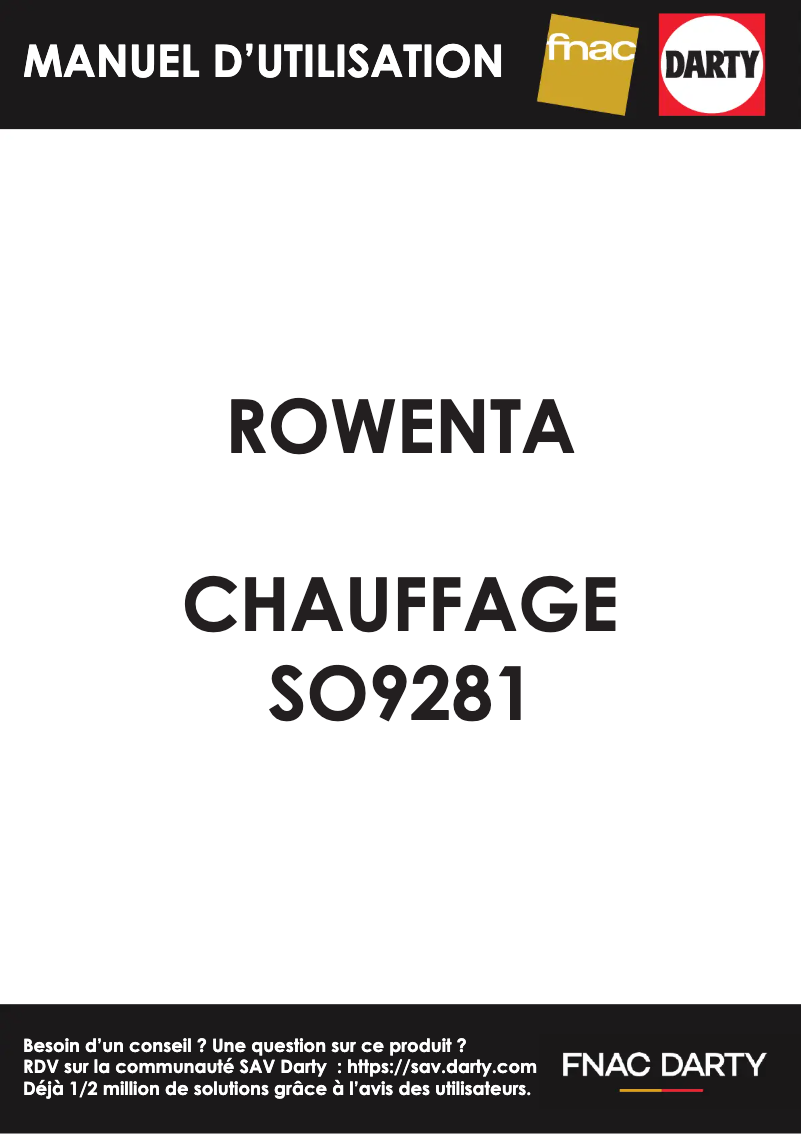 Page n°1 - Manuel utilisateur Rowenta Mini Excel Aqua SO9281