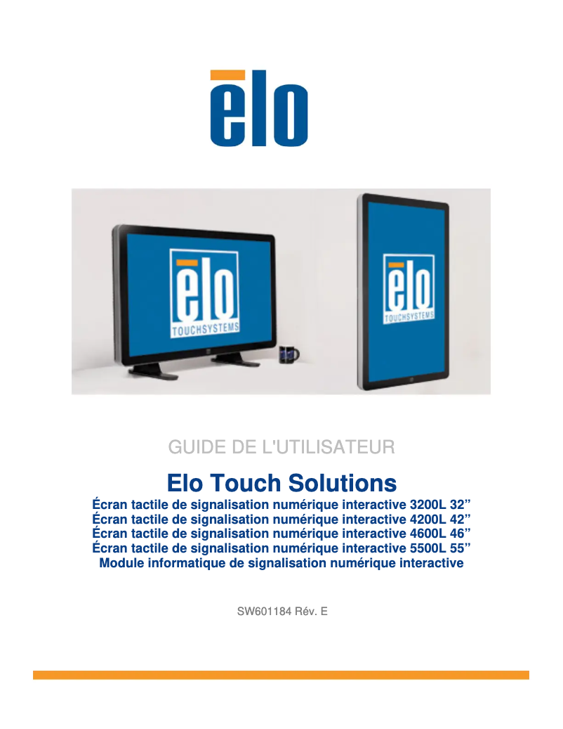 Page n°1 - Manuel utilisateur Elo 4200L