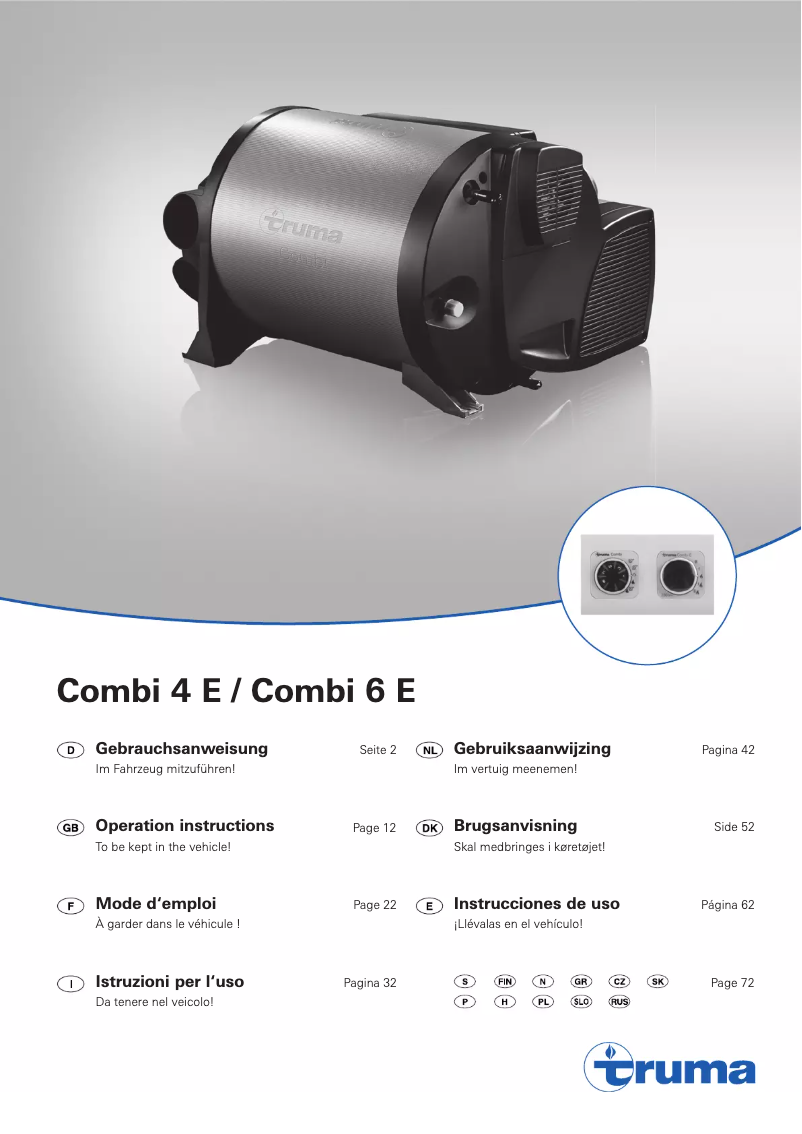 Page n°1 - Manuel utilisateur Trumatic Combi 4 E