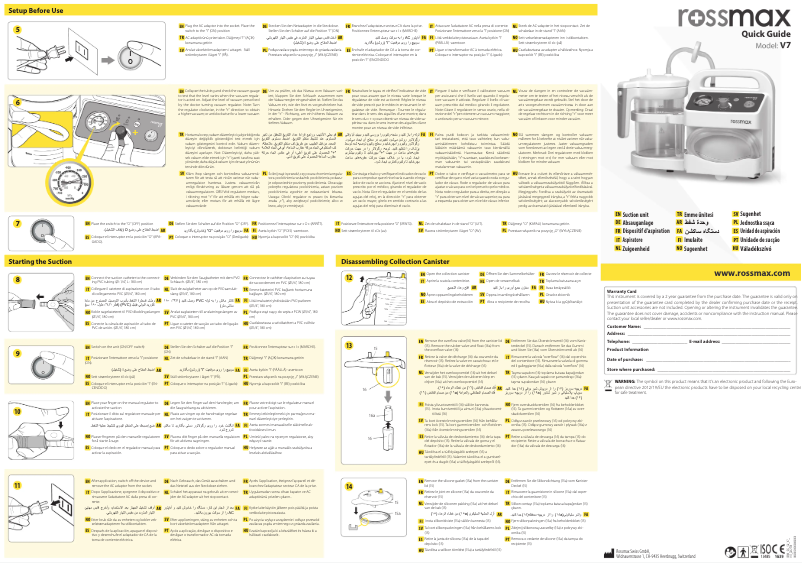 Page n°1 - Manuel utilisateur Rossmax V7