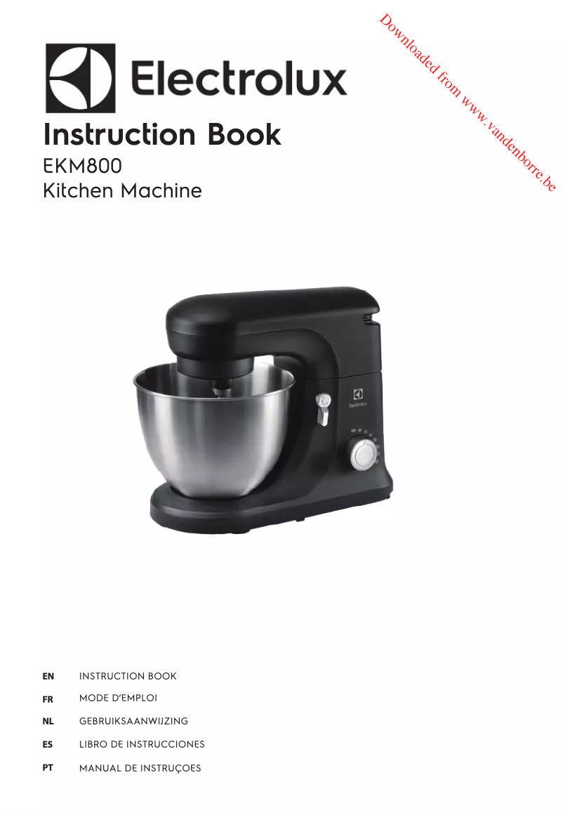 Page 1 de la notice Manuel utilisateur Electrolux EKM800