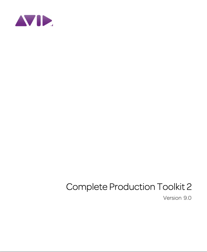 Image de la première page du manuel de l'appareil Complete Production Toolkit