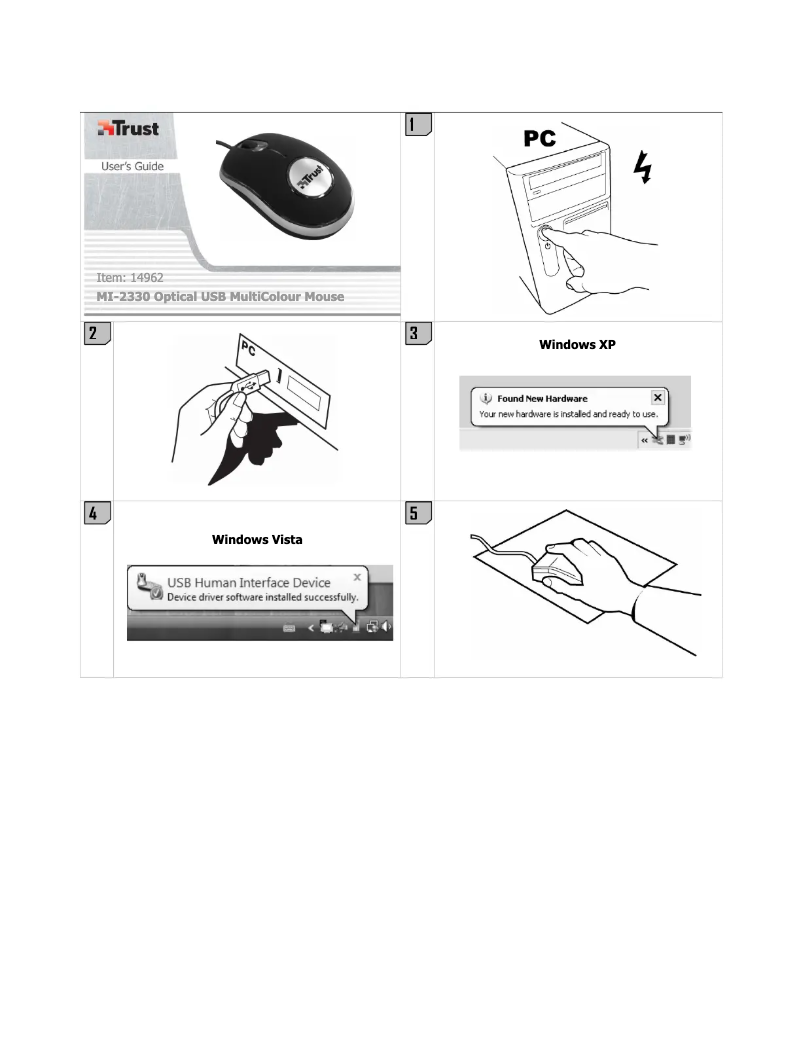 Page n°1 - Manuel utilisateur Trust MI-2330