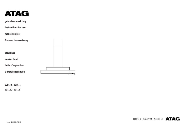 Page 1 de la notice Manuel utilisateur Atag WT611KRVS