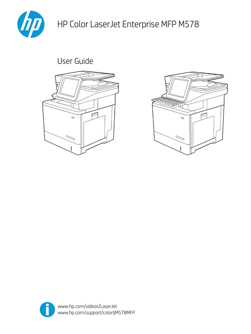 Page 1 de la notice Manuel utilisateur HP Color LaserJet Enterprise Flow M578c