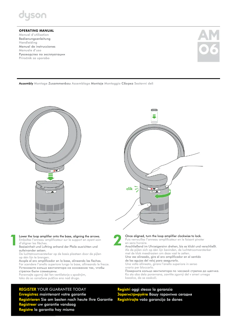 Page 1 de la notice Manuel utilisateur Dyson Cool AM06