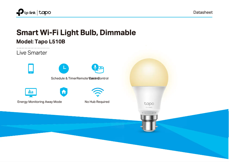 Page 1 de la notice Fiche technique TP-Link Tapo L510B