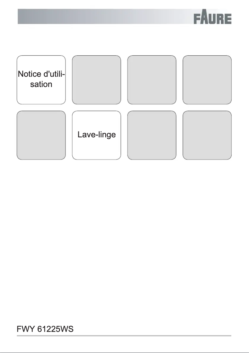 Page 1 de la notice Manuel utilisateur Faure FWY61225WS