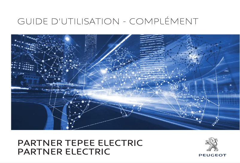 Page 1 de la notice Manuel utilisateur Peugeot Partner Electric (2017)