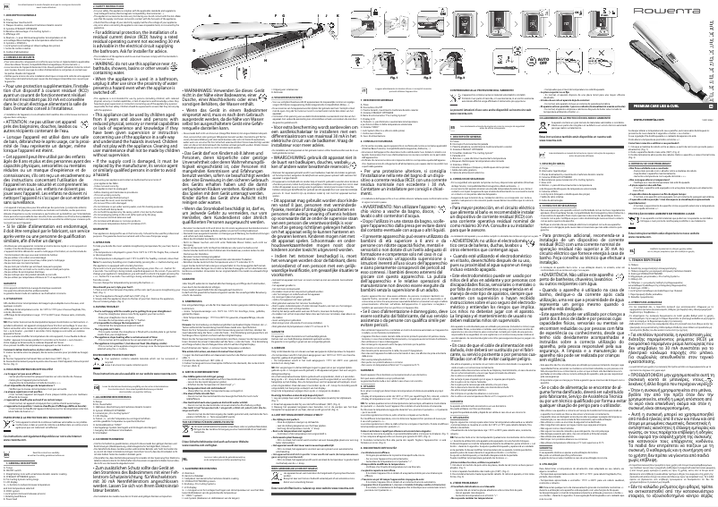 Página 1 del manual Manual de usuario Rowenta Premium Care Liss&Curl SF7660F0