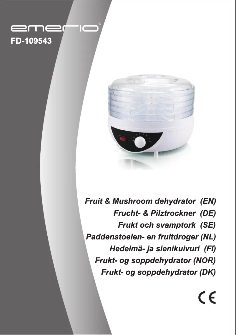 Page 1 de la notice Manuel utilisateur Emerio FD-109543