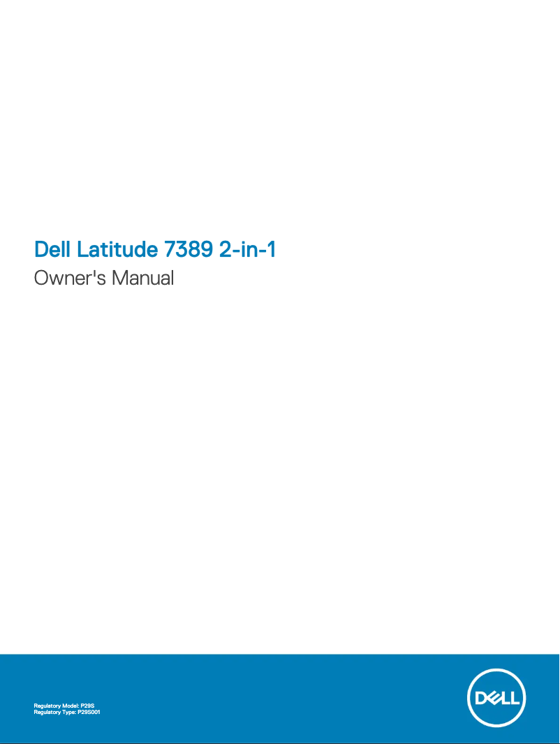 Page n°1 - Manuel utilisateur Dell Latitude 7389
