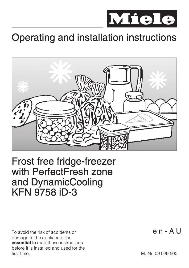 Page 1 de la notice Manuel utilisateur Miele KFN 9758 iD