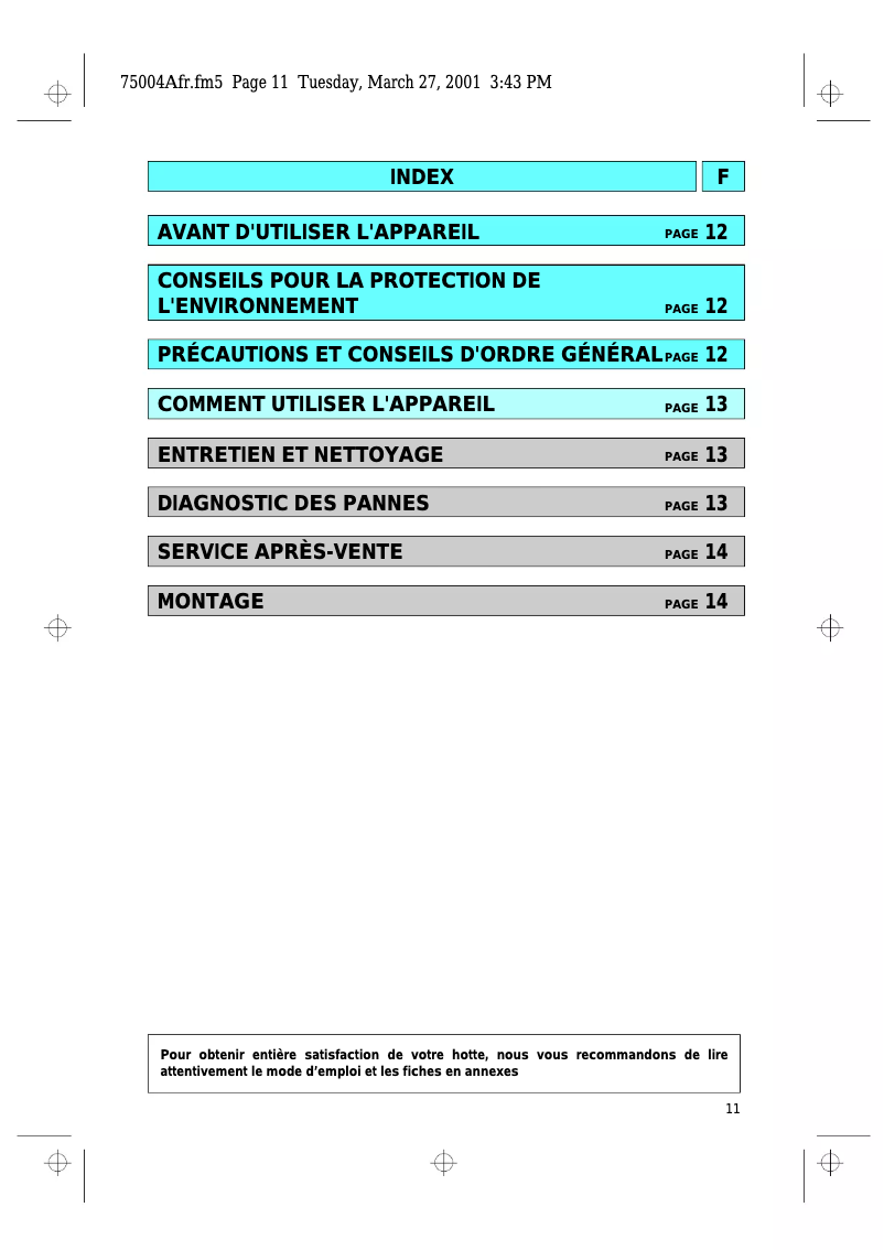 Image de la première page du manuel de l'appareil AKS 647 IX-1