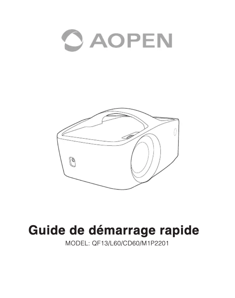 Page n°1 - Manuel utilisateur Aopen QF13