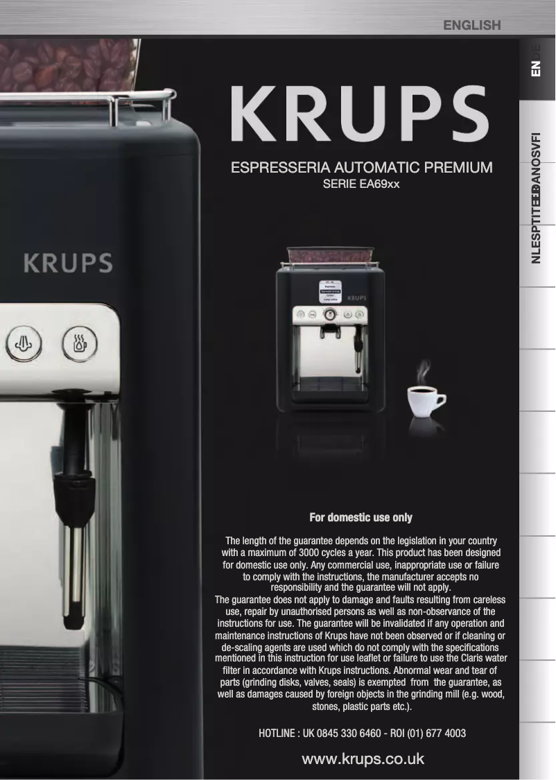 Página 1 del manual Manual de usuario Krups EA6930