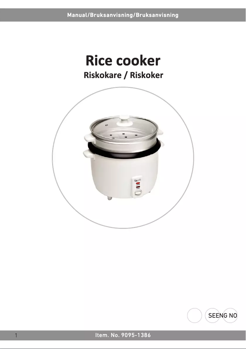 Page n°1 - Manuel utilisateur Fasett 9095-1386