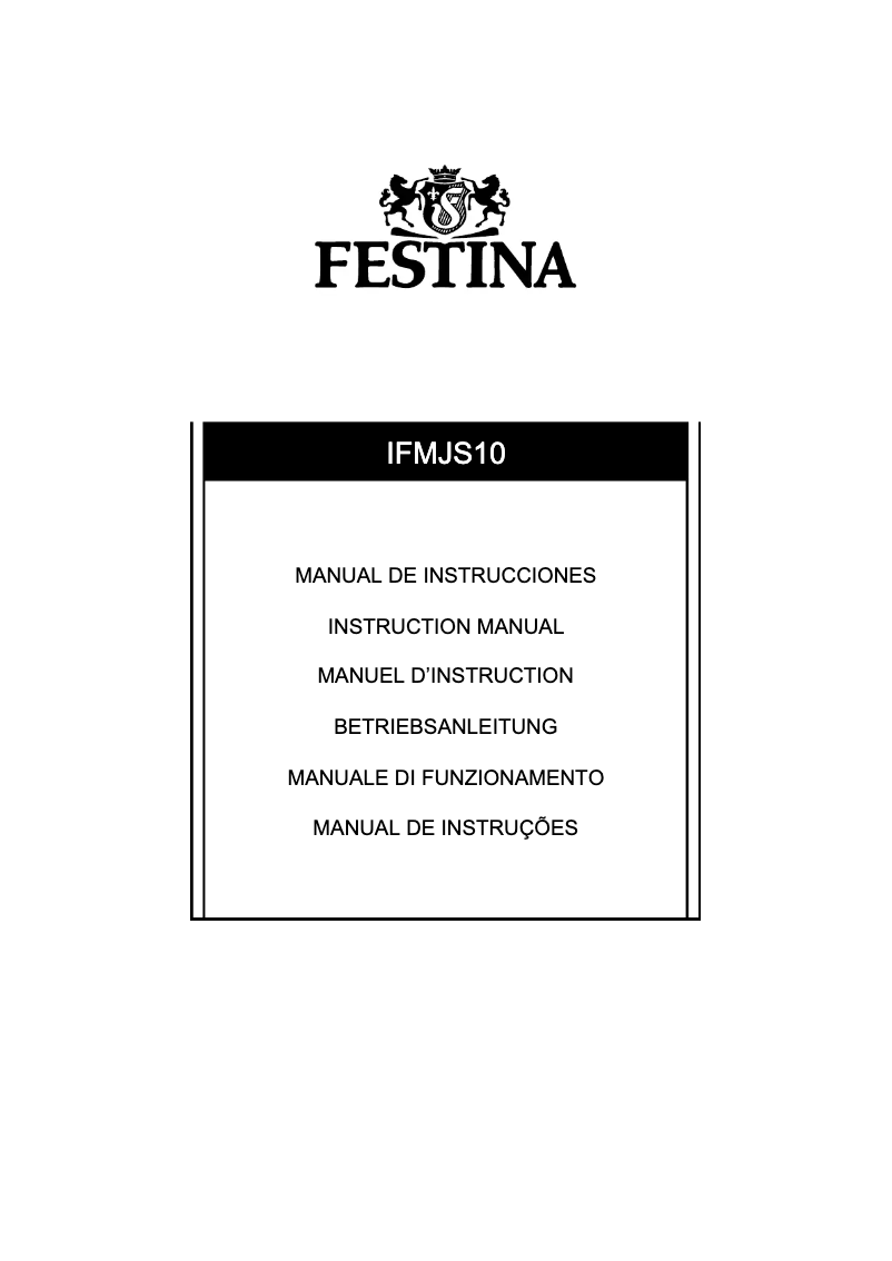 Page 1 de la notice Manuel utilisateur Festina F20423