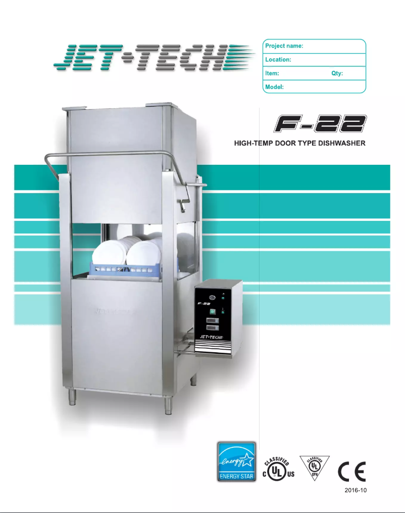 Página 1 del manual Ficha técnica Jet-Tech F-223