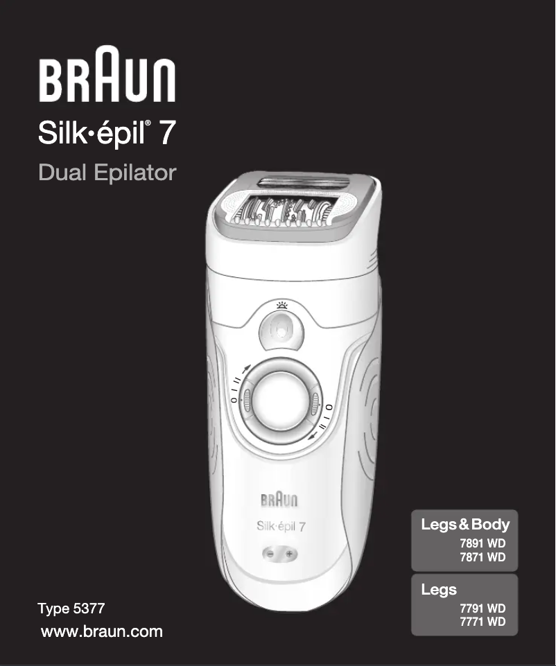 Page n°1 - Manuel utilisateur Braun Silk-épil 7 7871 WD