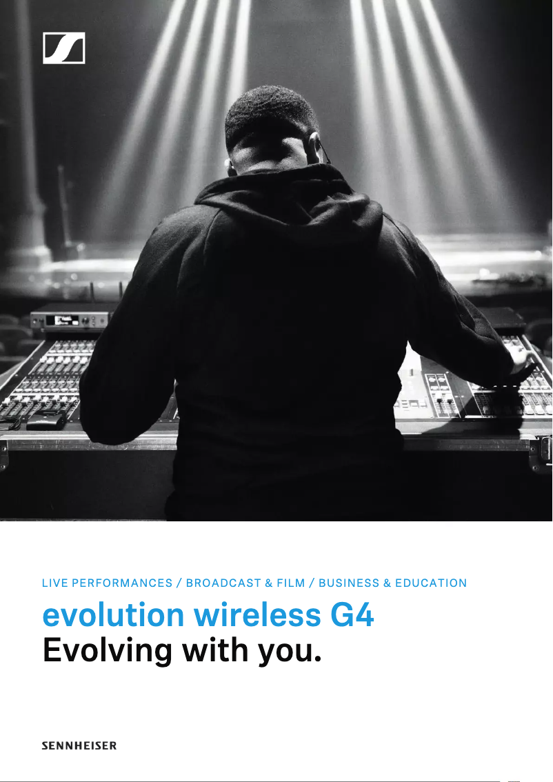 Page 1 de la notice Brochure Sennheiser ew 100 G4-ME4