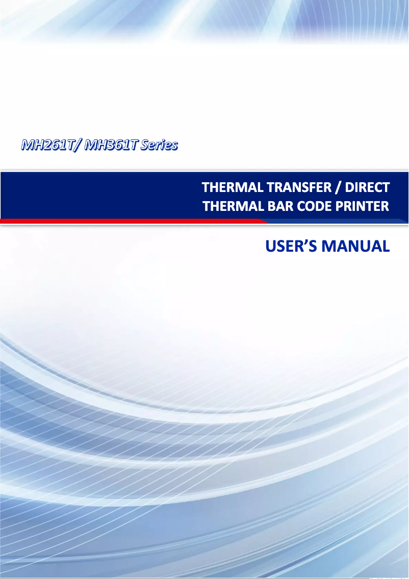 Page n°1 - Manuel utilisateur TSC MH361T