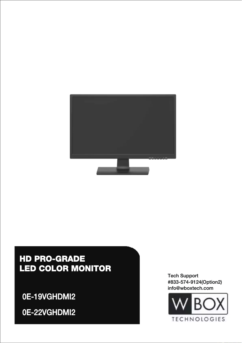 Página 1 del manual Manual de usuario W Box 0E-19VGHDMI2