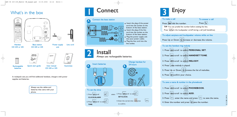 Página 1 del manual Manual de usuario Philips CD1302S