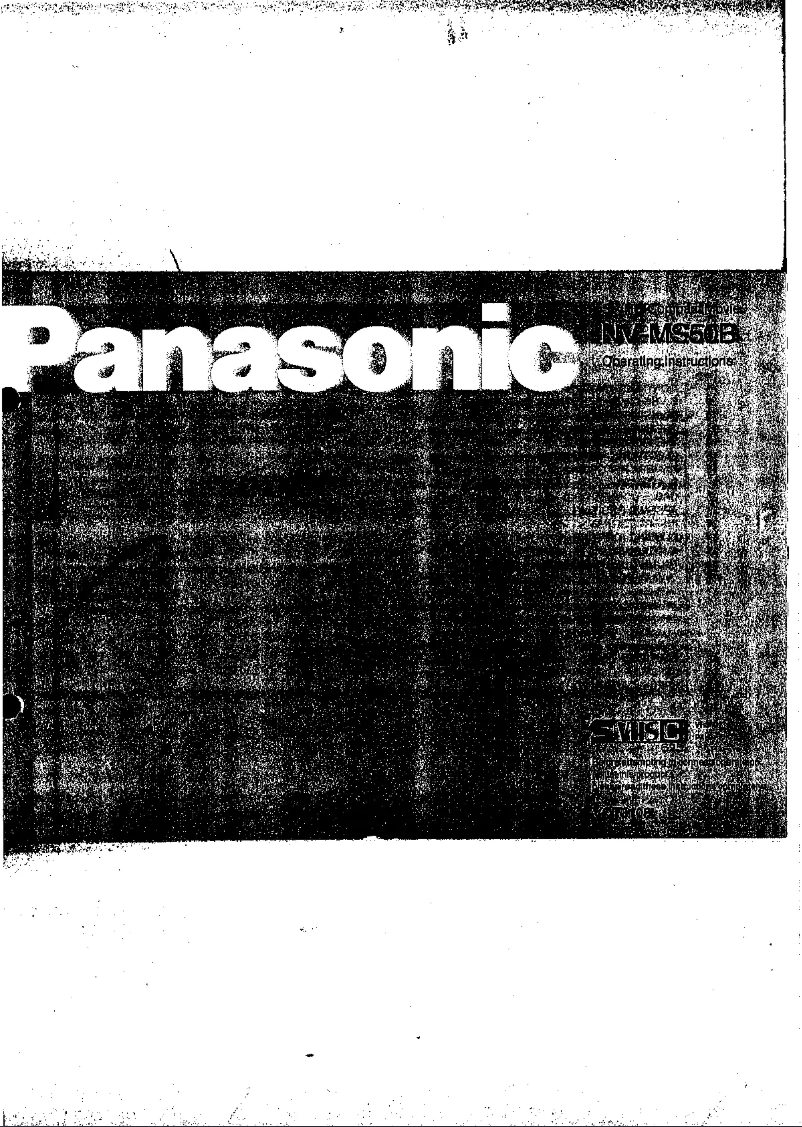 Page n°1 - Manuel utilisateur Panasonic NV-MS50