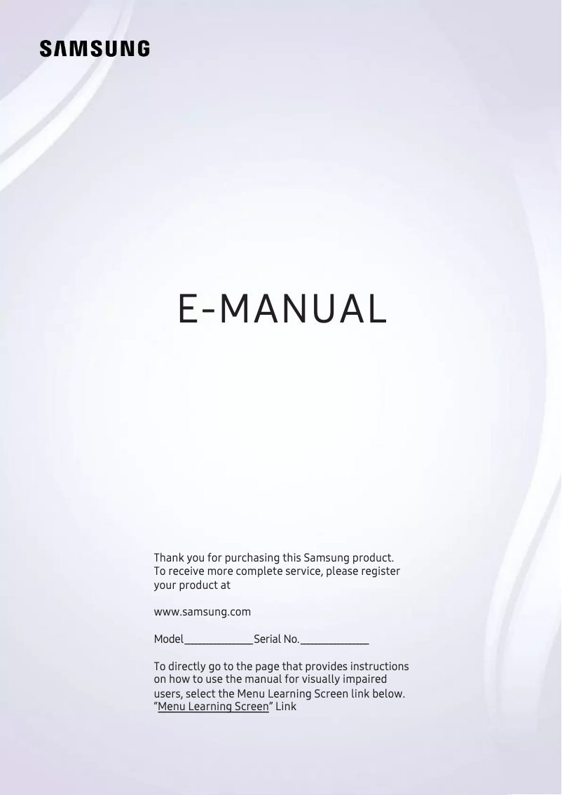 Page 1 de la notice Manuel utilisateur Samsung UA43NU6100K