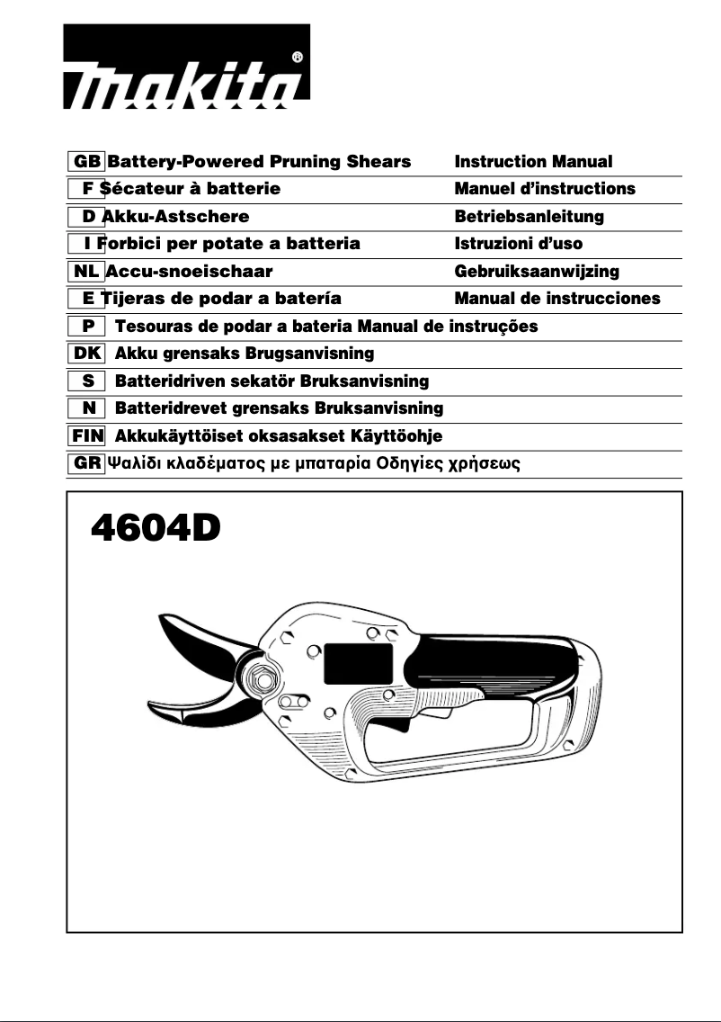 Page n°1 - Manuel utilisateur Makita 4604DW